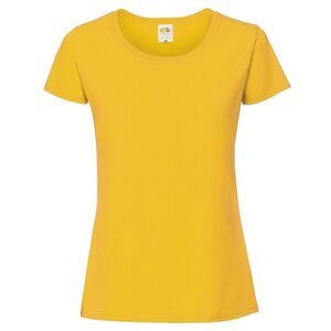 Fruit Of The Loom Womens/Ladies Fit Ringspun Tshirt / Sunflower